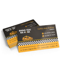 Cartão de Visita Couchê 250g Verniz Total Frente