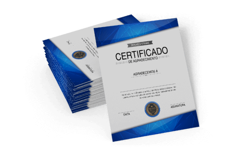Certificados com Dados Variáveis Couchê 300g Verniz Total Frente