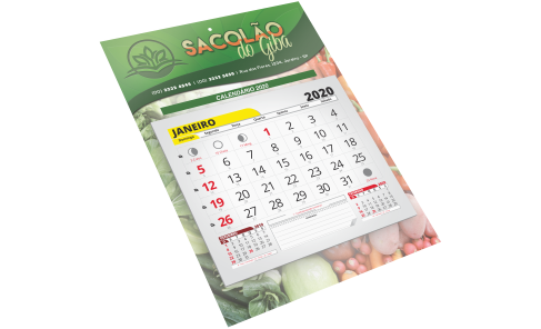 Folhinha com Bloco de Calendário 2023